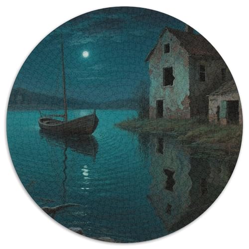 Das kleine Boot im Traum Puzzle 1000 Teile Schwer Puzzle Spielzeug Pädagogisches Spiel Impossible fantastisch Herausforderungsspielzeug Für Erwachsene Kinder 1000pcs (67.5x67.5cm) von LFVBASOYU