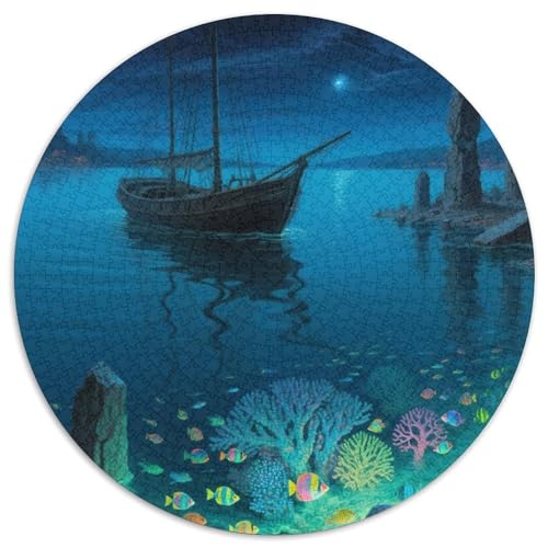 Das kleine Boot im Traum Puzzle 1000 Teile Schwer Puzzle Spielzeug Pädagogisches Spiel Impossible fantastisch Herausforderungsspielzeug Für Erwachsene Und Kinder Ab 12 Jahren 1000pcs (67.5x67.5cm) von LFVBASOYU