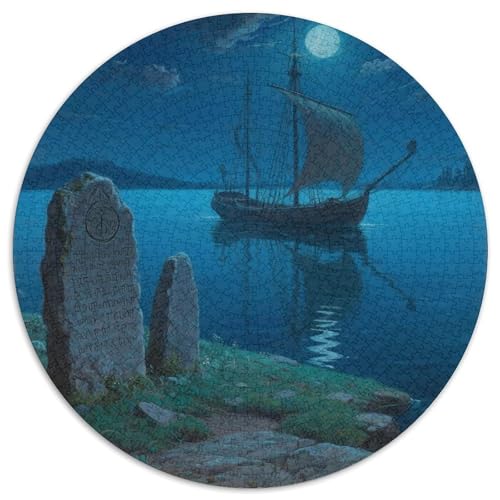 Das kleine Boot im Traum Puzzle 1000-teilige Schwer Puzzle Spielzeug Lernspiel Impossible fantastisch Herausforderungsspielzeug Für Erwachsene Kinder 1000pcs (67.5x67.5cm) von LFVBASOYU