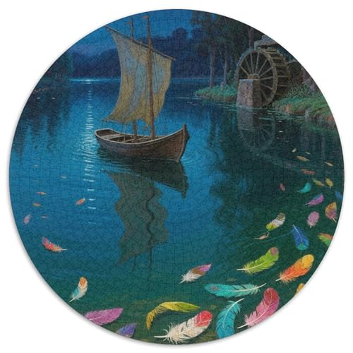 Das kleine Boot im Traum Puzzle 1000-teilige Schwer Puzzle Spielzeug Pädagogisches Spiel Impossible fantastisch Herausforderung Spielzeug Für Erwachsene Kinder 1000pcs (67.5x67.5cm) von LFVBASOYU