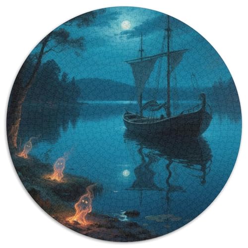 Das kleine Boot im Traum Puzzle 1000-teilige Schwer Puzzle Spielzeug Pädagogisches Spiel Impossible fantastisch Herausforderung Spielzeug Für Erwachsene Und Kinder Ab 14 Jahren 1000pcs (67.5x67.5cm) von LFVBASOYU