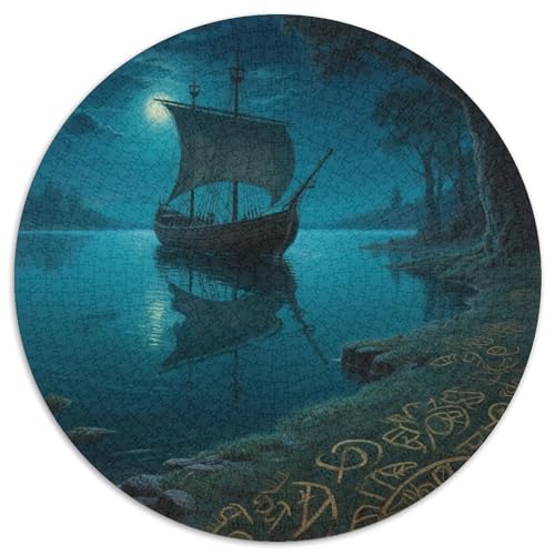 Das kleine Boot im Traum Puzzles 1000 Teile Schwer Puzzle Spielzeug Lernspiel Impossible fantastisch Herausforderung Spielzeug Für Erwachsene Kinder 1000pcs (67.5x67.5cm) von LFVBASOYU