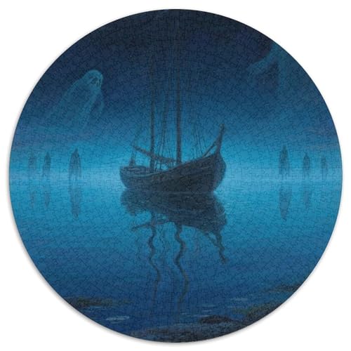Das kleine Boot im Traum Puzzles 1000 Teile Schwer Puzzle Spielzeug Lernspiel Impossible fantastisch Herausforderung Spielzeug Für Erwachsene Kinder 1000pcs (67.5x67.5cm) von LFVBASOYU