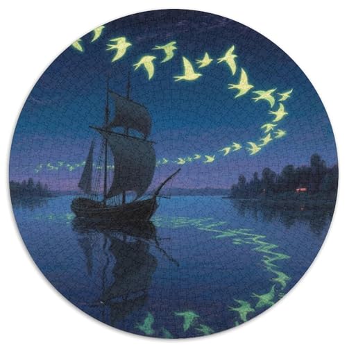 Das kleine Boot im Traum Puzzles 1000 Teile Schwer Puzzle Spielzeug Lernspiel Impossible fantastisch Herausforderung Spielzeug Für Erwachsene Und Kinder Ab 14 Jahren 1000pcs (67.5x67.5cm) von LFVBASOYU