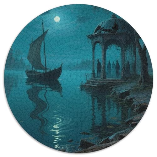 Das kleine Boot im Traum Puzzles 1000 Teile Schwer Puzzle Spielzeug Lernspiel Impossible fantastisch Herausforderungsspielzeug Für Erwachsene Kinder 1000pcs (67.5x67.5cm) von LFVBASOYU
