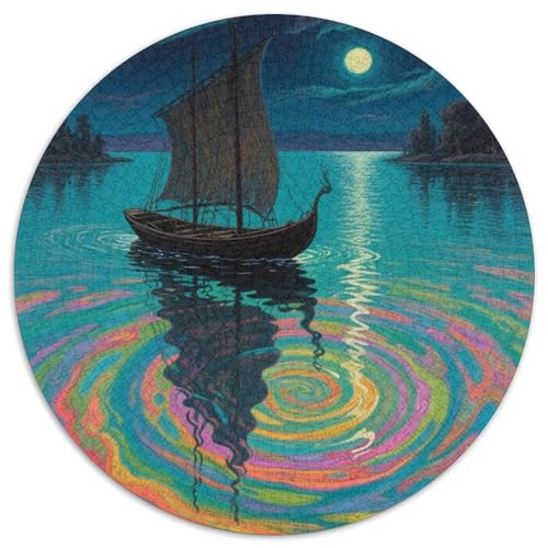 Das kleine Boot im Traum Puzzles 1000 Teile Schwer Puzzle Spielzeug Pädagogisches Spiel Impossible fantastisch Herausforderung Spielzeug Für Erwachsene Kinder 1000pcs (67.5x67.5cm) von LFVBASOYU