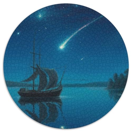 Das kleine Boot im Traum Puzzles 1000 Teile Schwer Puzzle Spielzeug Pädagogisches Spiel Impossible fantastisch Herausforderung Spielzeug Für Erwachsene Und Kinder Ab 14 Jahren 1000pcs (67.5x67.5cm) von LFVBASOYU