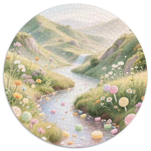 Der Lollipop Creek Puzzles 1000 Teile Schwer Puzzle Spielzeug Lernspiel Impossible fantastisch Herausforderung Spielzeug Für Erwachsene Kinder 1000pcs (67.5x67.5cm) von LFVBASOYU