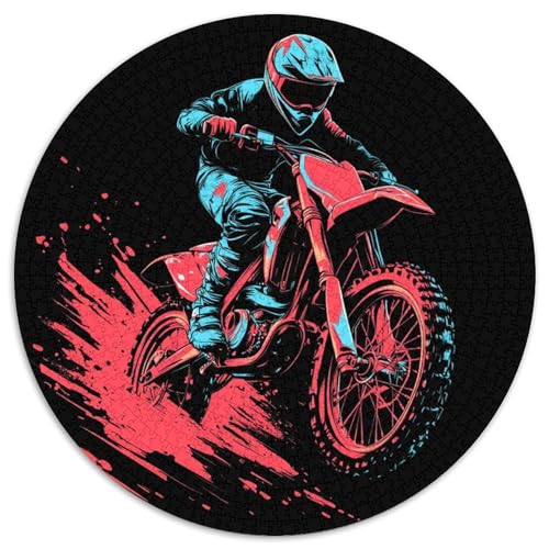 Dirt Bike Puzzle 1000-teilige Schwer Puzzle Spielzeug Pädagogisches Spiel Impossible Herausforderungsspielzeug Für Erwachsene Und Kinder in Bewährter 1000pcs (67.5x67.5cm) von LFVBASOYU