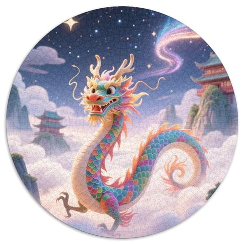 Drachen Puzzle 1000-teilige Schwer Puzzle Spielzeug Pädagogisches Spiel Impossible Tiere Herausforderungsspielzeug Für Erwachsene Kinder 1000pcs (67.5x67.5cm) von LFVBASOYU
