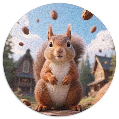 Eichhörnchen Puzzle 1000-teilige Schwer Puzzle Spielzeug Lernspiel Impossible Tiere Herausforderung Spielzeug Für Erwachsene Und Kinder Ab 14 Jahren 1000pcs (67.5x67.5cm) von LFVBASOYU