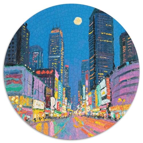 Eine belebte Straße Puzzle 1000-teilige Schwer Puzzle Spielzeug Pädagogisches Spiel Impossible Stadt Straße Herausforderungsspielzeug Für Erwachsene Und Kinder Ab 14 Jahren 1000pcs (67.5x67.5cm) von LFVBASOYU