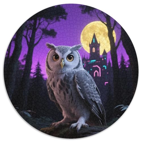 Eule Puzzle 1000-teilige Schwer Puzzle Spielzeug Lernspiel Impossible Tiere Herausforderung Spielzeug Für Erwachsene Kinder 1000pcs (67.5x67.5cm) von LFVBASOYU