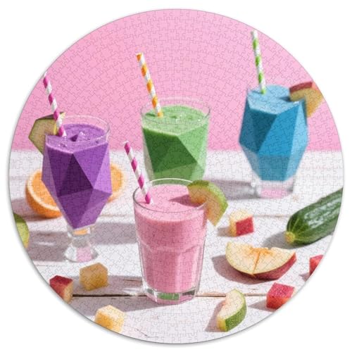 Fruchtsaft Puzzle 1000 Teile Schwer Puzzle Spielzeug Lernspiel Impossible Sommergetränke Herausforderung Spielzeug Für Erwachsene Kinder 1000pcs (67.5x67.5cm) von LFVBASOYU