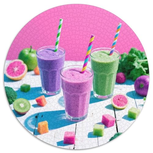 Fruchtsaft Puzzle 1000 Teile Schwer Puzzle Spielzeug Pädagogisches Spiel Impossible Sommergetränke Herausforderungsspielzeug Für Erwachsene Kinder 1000pcs (67.5x67.5cm) von LFVBASOYU