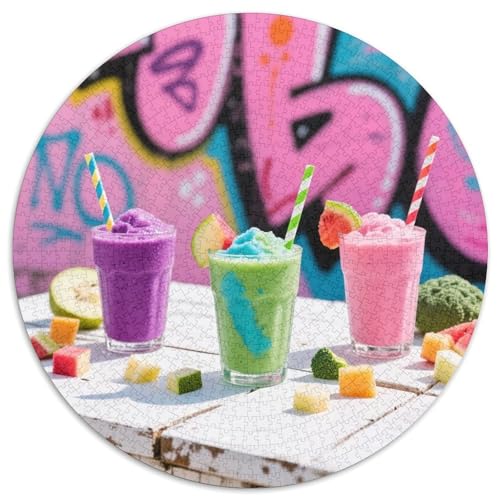 Fruchtsaft Puzzle 1000-teilige Schwer Puzzle Spielzeug Pädagogisches Spiel Impossible Sommergetränke Herausforderung Spielzeug Für Erwachsene Kinder 1000pcs (67.5x67.5cm) von LFVBASOYU