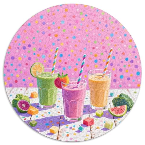 Fruchtsaft Puzzle 1000-teilige Schwer Puzzle Spielzeug Pädagogisches Spiel Impossible Sommergetränke Herausforderungsspielzeug Für Erwachsene Und Kinder Ab 14 Jahren 1000pcs (67.5x67.5cm) von LFVBASOYU