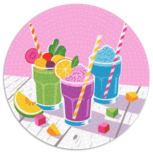 Fruchtsaft Puzzles 1000 Teile Schwer Puzzle Spielzeug Lernspiel Impossible Sommergetränke Herausforderungsspielzeug Für Erwachsene Und Kinder Ab 14 Jahren 1000pcs (67.5x67.5cm) von LFVBASOYU