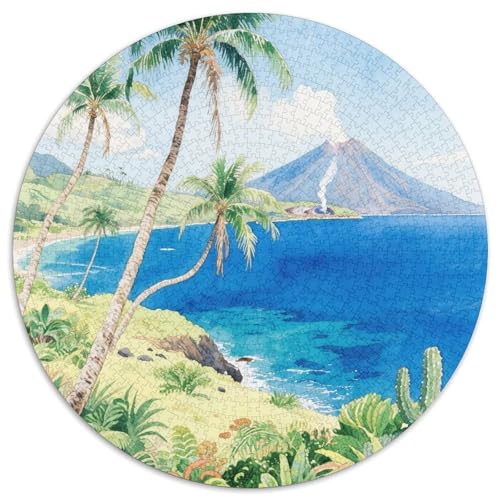 Hawaii Beach Puzzle 1000-teilige Schwer Puzzle Spielzeug Lernspiel Impossible Scenery Herausforderung Spielzeug Für Erwachsene Kinder 1000pcs (67.5x67.5cm) von LFVBASOYU