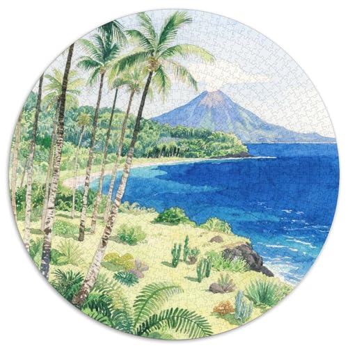 Hawaii Strand Puzzle 1000 Teile Schwer Puzzle Spielzeug Lernspiel Impossible Landschaft Herausforderung Spielzeug Für Erwachsene Und Kinder in Bewährter 1000pcs (67.5x67.5cm) von LFVBASOYU