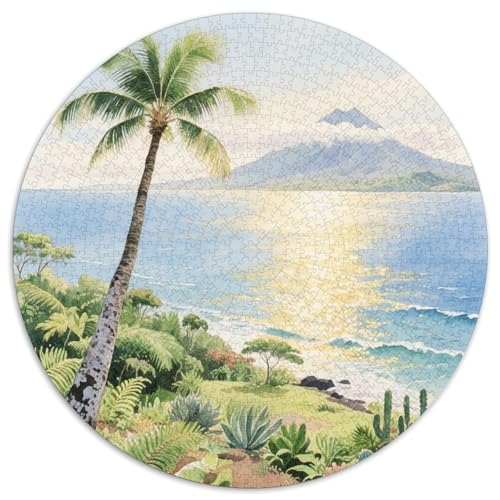 Hawaii Strand Puzzle 1000-teilige Schwer Puzzle Spielzeug Lernspiel Impossible Landschaft Herausforderungsspielzeug Für Erwachsene Und Kinder Ab 12 Jahren 1000pcs (67.5x67.5cm) von LFVBASOYU