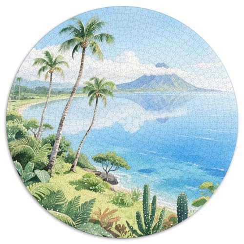 Hawaii Strand Puzzles 1000 Teile Schwer Puzzle Spielzeug Pädagogisches Spiel Impossible Landschaft Herausforderungsspielzeug Für Erwachsene Und Kinder Ab 14 Jahren 1000pcs (67.5x67.5cm) von LFVBASOYU