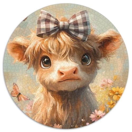 Highland Kuh Puzzle 1000-teilige Schwer Puzzle Spielzeug Lernspiel Impossible Herausforderung Spielzeug Für Erwachsene Kinder 1000pcs (67.5x67.5cm) von LFVBASOYU