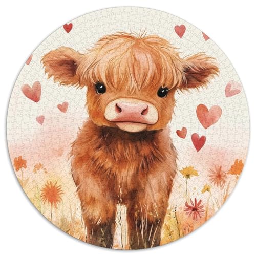 Highland Kuh Puzzle 1000-teilige Schwer Puzzle Spielzeug Lernspiel Impossible Herausforderungsspielzeug Für Erwachsene Und Kinder in Bewährter 1000pcs (67.5x67.5cm) von LFVBASOYU