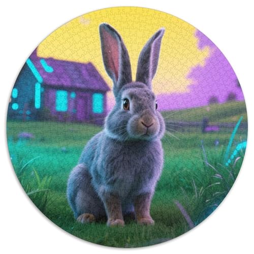 Kaninchen Puzzle 1000-teilige Schwer Puzzle Spielzeug Pädagogisches Spiel Impossible Tiere Herausforderung Spielzeug Für Erwachsene Kinder 1000pcs (67.5x67.5cm) von LFVBASOYU
