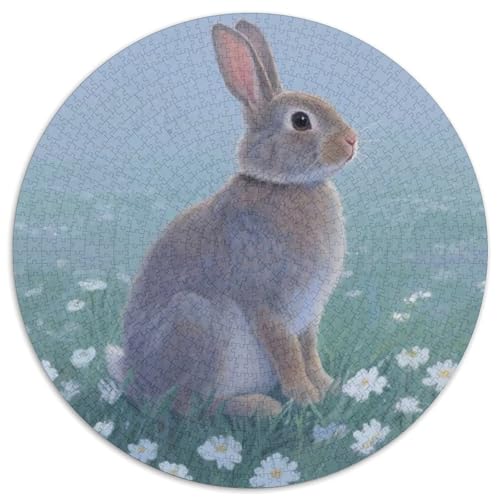 Kaninchen Puzzles 1000 Teile Schwer Puzzle Spielzeug Pädagogisches Spiel Impossible Tiere Herausforderungsspielzeug Für Erwachsene Kinder 1000pcs (67.5x67.5cm) von LFVBASOYU