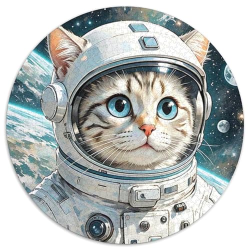 Katze Astronaut Puzzle 1000 Teile Schwer Puzzle Spielzeug Lernspiel Impossible Charakterporträt Herausforderungsspielzeug Für Erwachsene Und Kinder Ab 14 Jahren 1000pcs (67.5x67.5cm) von LFVBASOYU