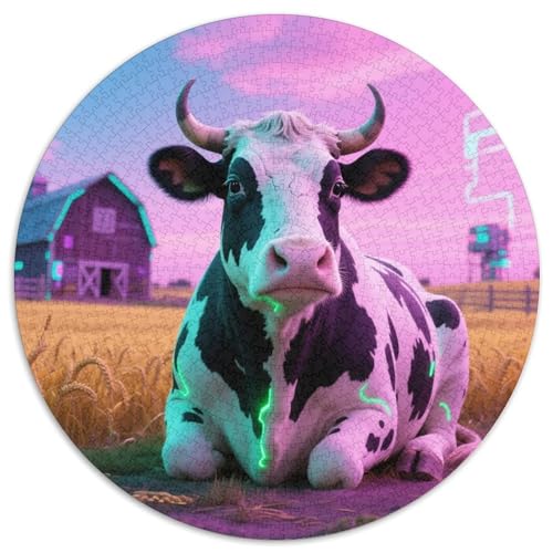 Kuh Puzzles 1000 Teile Schwer Puzzle Spielzeug Lernspiel Impossible Tiere Herausforderungsspielzeug Für Erwachsene Und Kinder Ab 14 Jahren 1000pcs (67.5x67.5cm) von LFVBASOYU