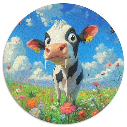 Kuh Puzzles 1000 Teile Schwer Puzzle Spielzeug Pädagogisches Spiel Impossible Herausforderungsspielzeug Für Erwachsene Kinder 1000pcs (67.5x67.5cm) von LFVBASOYU