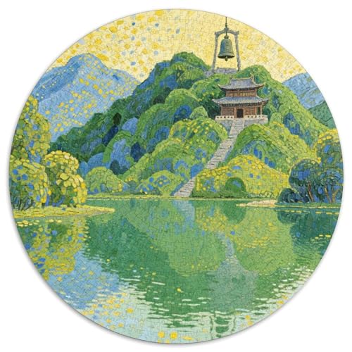 Landscape Puzzles 1000 Teile Schwer Puzzle Spielzeug Lernspiel Impossible Dot Painted Color Painting Herausforderung Spielzeug Für Erwachsene Und Kinder Ab 12 Jahren 1000pcs (67.5x67.5cm) von LFVBASOYU