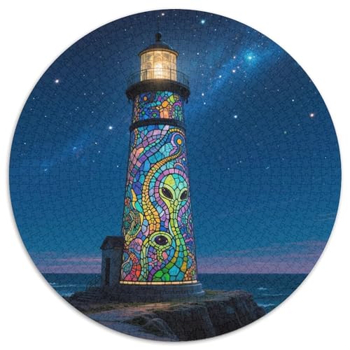 Leuchtturm am Meer Puzzles 1000 Teile Schwer Puzzle Spielzeug Lernspiel Impossible Ansicht Herausforderungsspielzeug Für Erwachsene Und Kinder Ab 14 Jahren 1000pcs (67.5x67.5cm) von LFVBASOYU