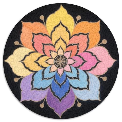 Mandala Muster Puzzle 1000 Teile Schwer Puzzle Spielzeug Lernspiel Impossible Mandala Muster Herausforderung Spielzeug Für Erwachsene Und Kinder Ab 12 Jahren 1000pcs (67.5x67.5cm) von LFVBASOYU