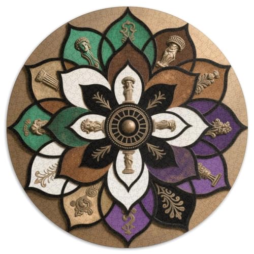 Mandala Muster Puzzle 1000 Teile Schwer Puzzle Spielzeug Lernspiel Impossible Mandala Muster Herausforderung Spielzeug Für Erwachsene Und Kinder Ab 14 Jahren 1000pcs (67.5x67.5cm) von LFVBASOYU
