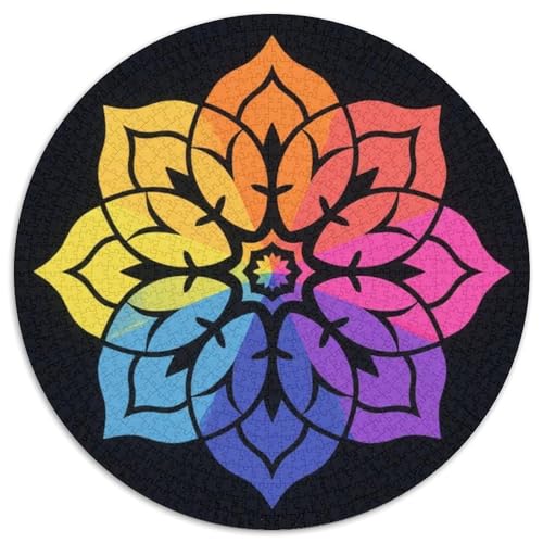 Mandala Muster Puzzle 1000 Teile Schwer Puzzle Spielzeug Lernspiel Impossible Mandala Muster Herausforderung Spielzeug Für Erwachsene Und Kinder Ab 14 Jahren 1000pcs (67.5x67.5cm) von LFVBASOYU