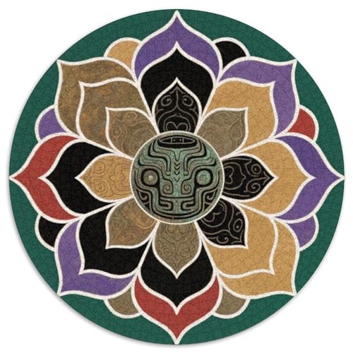 Mandala Muster Puzzles 1000 Teile Schwer Puzzle Spielzeug Lernspiel Impossible Mandala Muster Herausforderung Spielzeug Für Erwachsene Kinder 1000pcs (67.5x67.5cm) von LFVBASOYU