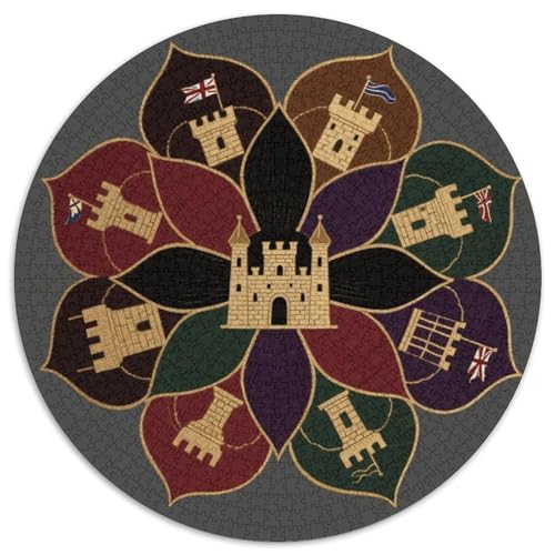Mandala Muster Puzzles 1000 Teile Schwer Puzzle Spielzeug Lernspiel Impossible Mandala Muster Herausforderungsspielzeug Für Erwachsene Und Kinder in Bewährter 1000pcs (67.5x67.5cm) von LFVBASOYU