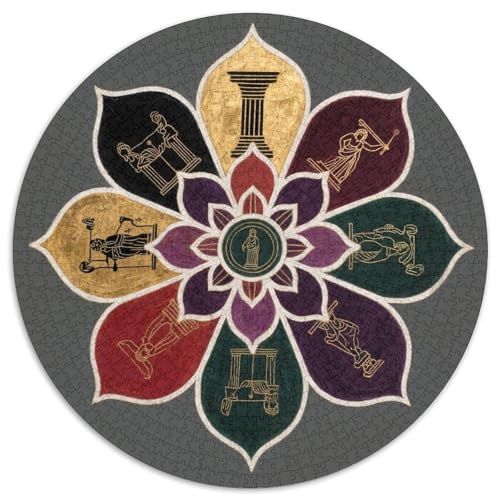 Mandala Muster Puzzles 1000 Teile Schwer Puzzle Spielzeug Lernspiel Impossible Mandala Muster Herausforderungsspielzeug Für Erwachsene Und Kinder in Bewährter 1000pcs (67.5x67.5cm) von LFVBASOYU
