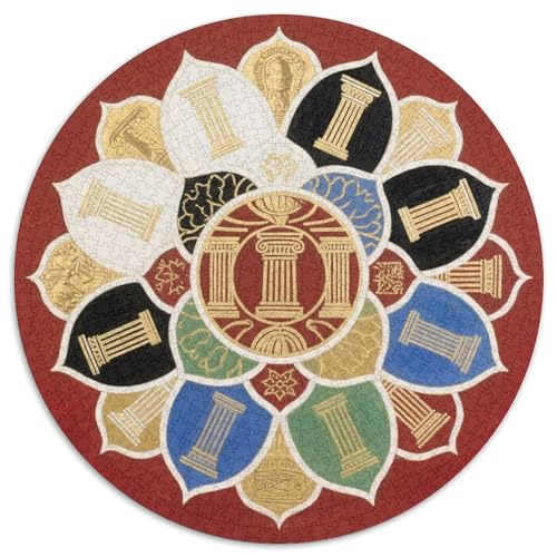 Mandala Muster Puzzles 1000 Teile Schwer Puzzle Spielzeug Pädagogisches Spiel Impossible Mandala Muster Herausforderungsspielzeug Für Erwachsene Kinder 1000pcs (67.5x67.5cm) von LFVBASOYU