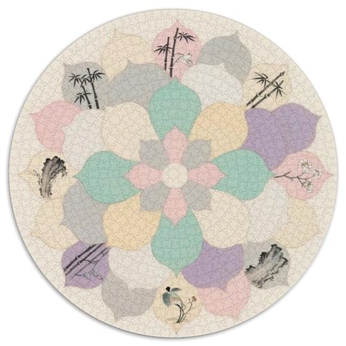 Mandala Muster Puzzles 1000 Teile Schwer Puzzle Spielzeug Pädagogisches Spiel Impossible Mandala Muster Herausforderungsspielzeug Für Erwachsene Und Kinder Ab 14 Jahren 1000pcs (67.5x67.5cm) von LFVBASOYU