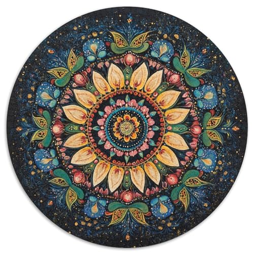 Mandala Puzzle 1000-teilige Schwer Puzzle Spielzeug Pädagogisches Spiel Impossible Herausforderungsspielzeug Für Erwachsene Und Kinder Ab 14 Jahren 1000pcs (67.5x67.5cm) von LFVBASOYU
