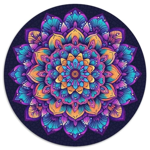 Mandala Puzzles 1000 Teile Schwer Puzzle Spielzeug Pädagogisches Spiel Impossible Herausforderung Spielzeug Für Erwachsene Und Kinder Ab 12 Jahren 1000pcs (67.5x67.5cm) von LFVBASOYU