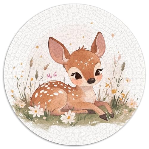 Milu Hirsch Puzzle 1000-teilige Schwer Puzzle Spielzeug Lernspiel Impossible Herausforderungsspielzeug Für Erwachsene Und Kinder in Bewährter 1000pcs (67.5x67.5cm) von LFVBASOYU