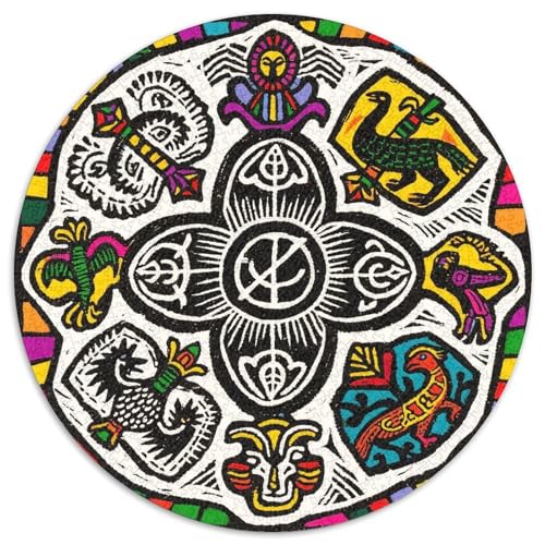 Mysteriöses Symbol Muster Puzzle 1000 Teile Schwer Puzzle Spielzeug Lernspiel Impossible Totem Herausforderung Spielzeug Für Erwachsene Kinder 1000pcs (67.5x67.5cm) von LFVBASOYU