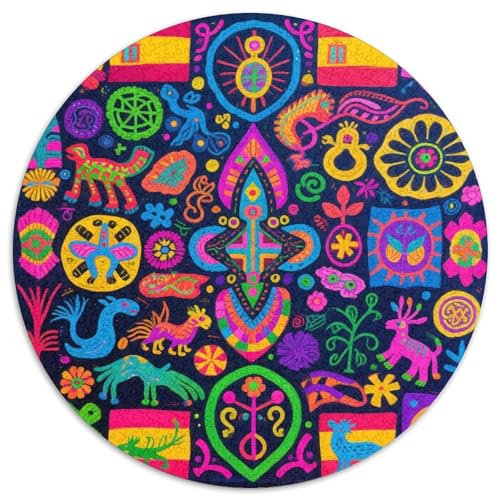 Mysteriöses Symbol Muster Puzzle 1000 Teile Schwer Puzzle Spielzeug Pädagogisches Spiel Impossible Totem Herausforderungsspielzeug Für Erwachsene Und Kinder in Bewährter 1000pcs (67.5x67.5cm) von LFVBASOYU