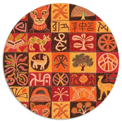 Mysteriöses Symbol Muster Puzzle 1000-teilige Schwer Puzzle Spielzeug Lernspiel Impossible Totem Herausforderungsspielzeug Für Erwachsene Und Kinder in Bewährter 1000pcs (67.5x67.5cm) von LFVBASOYU