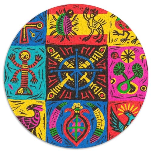 Mysterious Symbol Pattern Puzzle 1000 Teile Schwer Puzzle Spielzeug Lernspiel Impossible Totem Herausforderung Spielzeug Für Erwachsene Kinder 1000pcs (67.5x67.5cm) von LFVBASOYU